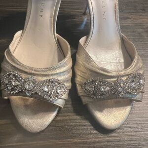 Ivanka Trump Gold Embellished 7.5 heels